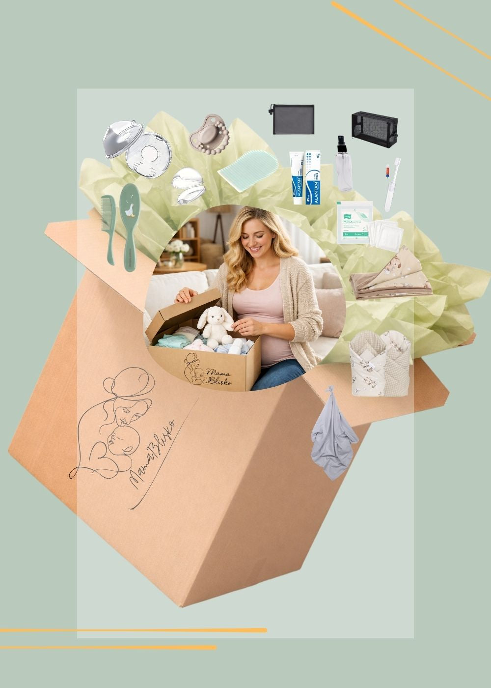 Wyprawka do szpitala – Box dla mamy i noworodka | Pierwsze Dni